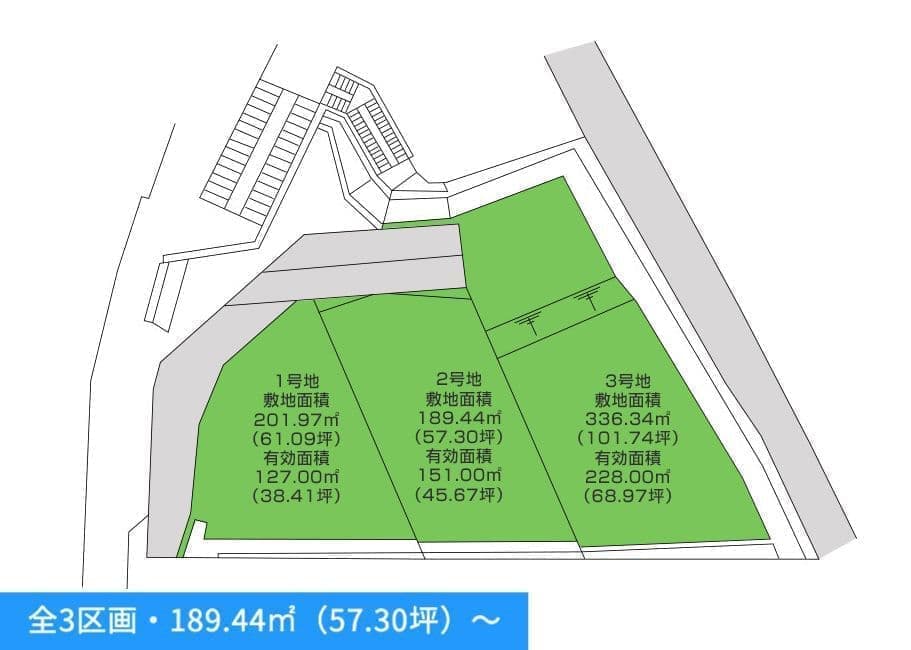 分譲地 伊豆の国市中島4区画・200.11㎡(60.53坪)〜