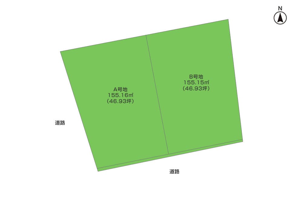 分譲地・ 静岡県伊豆の国市大仁全2区画・155.15㎡（46.93坪）〜